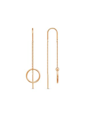 Серьги серебро 925 пробы, покрытие - золочение, без вставок