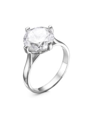 Кольцо серебро 925 пробы, покрытие - оксидирование, вставка - горный хрусталь