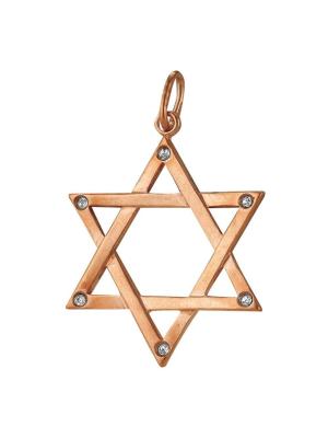 Подвеска бижутерия, покрытие - золочение, вставка - стекло ювелирное preciosa