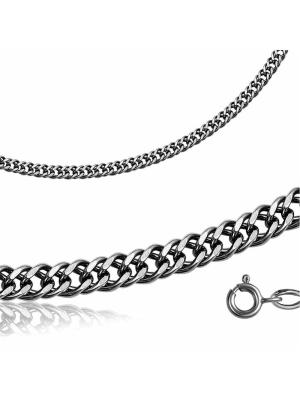 Браслет серебро 925 пробы, покрытие - оксидирование, отделка - алмазная грань, без вставок