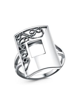 Кольцо серебро 925 пробы, покрытие - оксидирование, без вставок