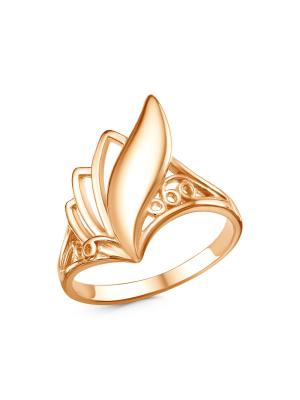 Кольцо бижутерия, покрытие - золочение, без вставок