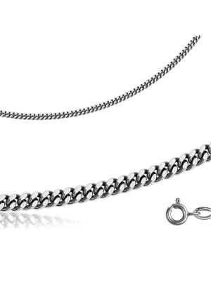 Цепь серебро 925 пробы, покрытие - оксидирование, без вставок