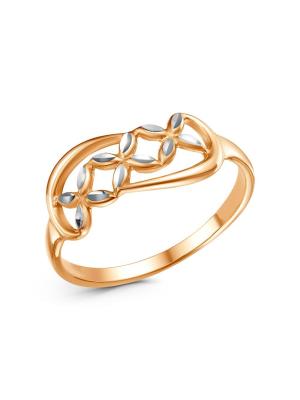 Кольцо бижутерия, покрытие - золочение, отделка - алмазная грань, без вставок