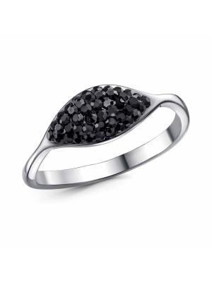 Кольцо бижутерия, покрытие - платинирование, вставка - стекло ювелирное preciosa