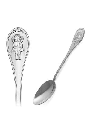 Ложка чайная "девочка" серебро 925 пробы, без покрытия, без вставок