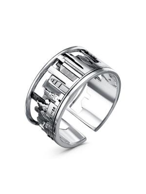 Кольцо серебро 925 пробы, покрытие - оксидирование, без вставок