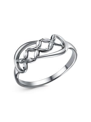 Кольцо бижутерия, покрытие - серебрение с оксидированием, отделка - алмазная грань, без вставок