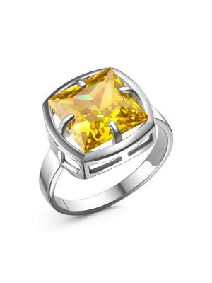 Кольцо бижутерия, покрытие - платинирование, вставка - фианит (недрагоценный камень)