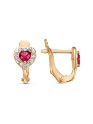 Серьги бижутерия, покрытие - золочение, вставка - стекло ювелирное, стекло ювелирное preciosa