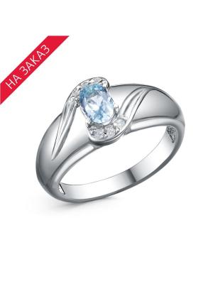 Кольцо серебро 925 пробы, покрытие - родирование