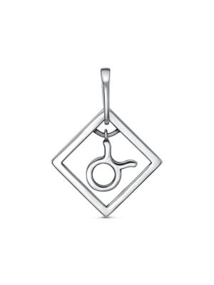 Подвеска"телец" серебро 925 пробы, покрытие - оксидирование, без вставок