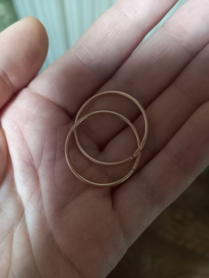 Серьги бижутерия, покрытие - золочение, без вставок