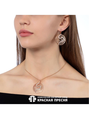 Серьги серебро 925 пробы, покрытие - золочение, отделка - алмазная грань, без вставок