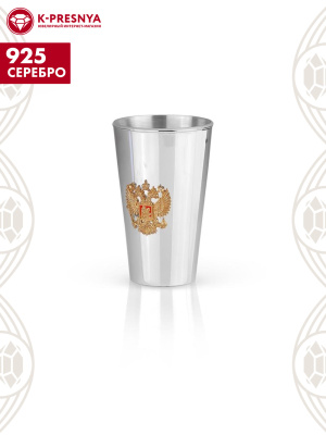 Стопка серебро 925 пробы, покрытие - выборочное золочение, отделка - эмаль, без вставок