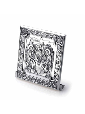 Икона серебро 925 пробы, покрытие - оксидирование, без вставок