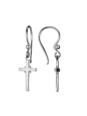 Серьги бижутерия, покрытие - серебрение с оксидированием, без вставок