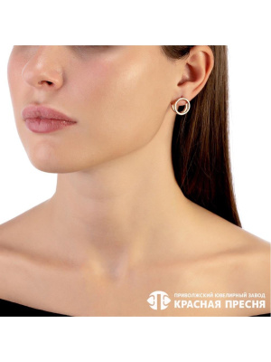 Серьги бижутерия, покрытие - золочение, без вставок