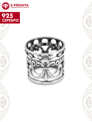 Салфетница серебро 925 пробы, покрытие - оксидирование, без вставок