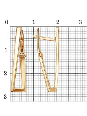 Серьги бижутерия, покрытие - золочение, без вставок