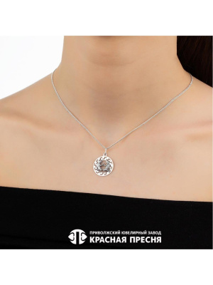 Подвеска "близнецы" серебро 925 пробы, покрытие - оксидирование, без вставок