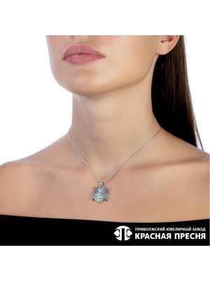 Подвеска серебро 925 пробы, покрытие - оксидирование, без вставок