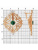 Серьги бижутерия, покрытие - золочение, вставка - искусственная шпинель, фианит (недрагоценный камень)