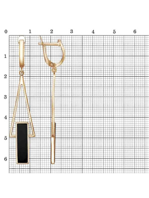 Серьги бижутерия, покрытие - золочение, вставка - стекло ювелирное собственной огранки