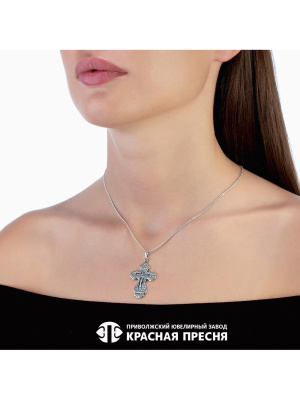 Подвеска серебро 925 пробы, покрытие - оксидирование, без вставок