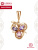 Подвеска бижутерия, покрытие - золочение, вставка - фианит (недрагоценный камень)