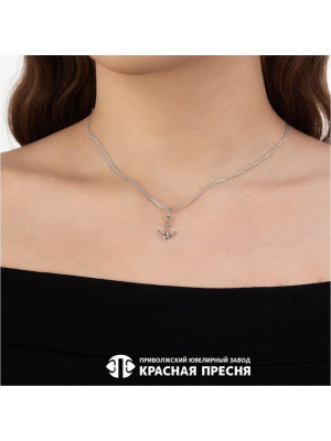 Подвеска серебро 925 пробы, покрытие - платинирование, без вставок