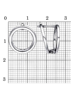 Серьги серебро 925 пробы, покрытие - оксидирование, без вставок