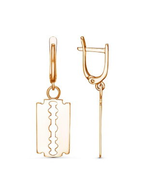 Серьги бижутерия, покрытие - золочение, без вставок