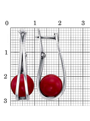 Серьги бижутерия, покрытие - серебрение с оксидированием, вставка - имитация жемчуга