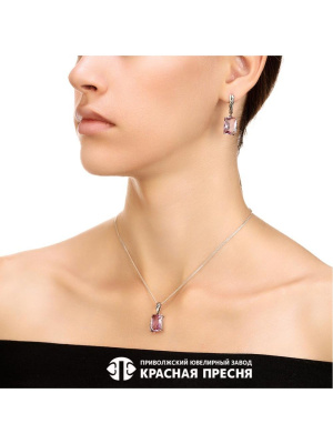 Подвеска серебро 925 пробы, покрытие - оксидирование, вставка - стекло ювелирное собственной огранки