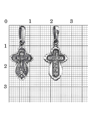 Подвеска бижутерия, покрытие - серебрение с оксидированием, без вставок