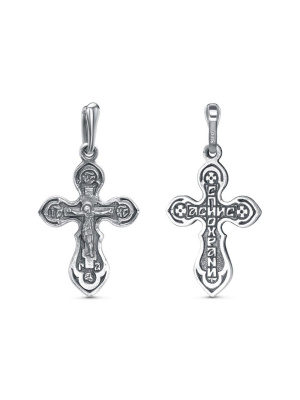 Подвеска бижутерия, покрытие - серебрение с оксидированием, без вставок