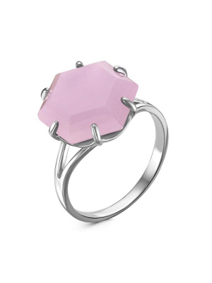 Кольцо бижутерия, покрытие - серебрение с оксидированием, вставка - стекло ювелирное собственной огранки