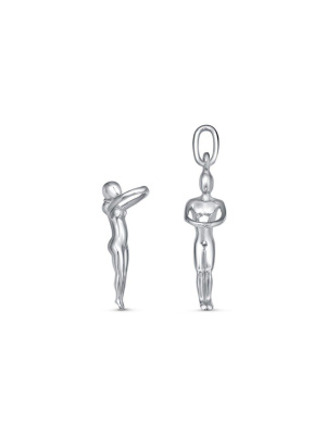 Подвеска серебро 925 пробы, покрытие - родирование, без вставок