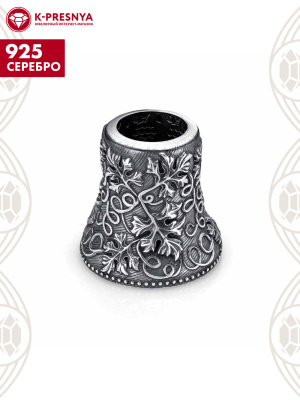 Сувенир "подставка для зубочисток" серебро 925 пробы, покрытие - оксидирование, без вставок