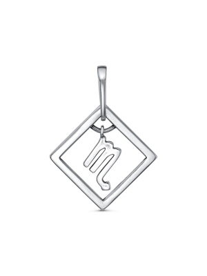 Подвеска"скорпион" серебро 925 пробы, покрытие - оксидирование, без вставок