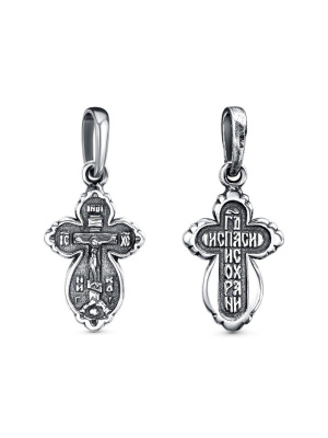 Подвеска бижутерия, покрытие - серебрение с оксидированием, без вставок