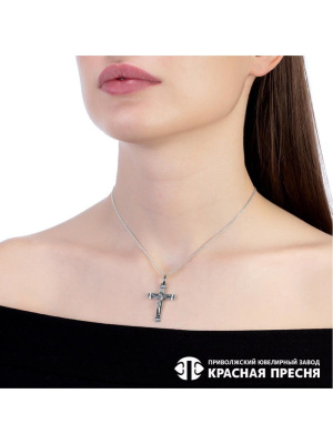 Подвеска серебро 925 пробы, покрытие - оксидирование, без вставок