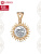 Подвеска серебро 925 пробы, покрытие - золочение, выборочное родирование, вставка - фианит (недрагоценный камень)
