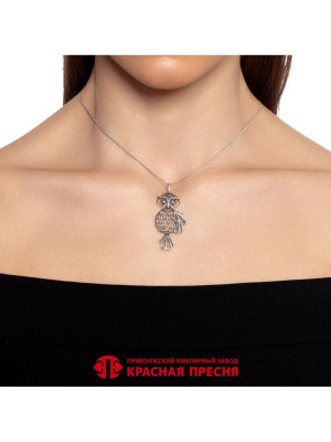 Подвеска серебро 925 пробы, покрытие - оксидирование, без вставок