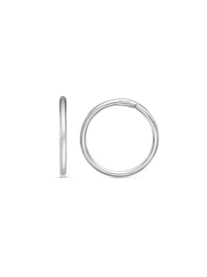 Серьги серебро 925 пробы, покрытие - родирование, без вставок