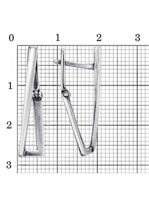 Серьги бижутерия, покрытие - серебрение с оксидированием, без вставок