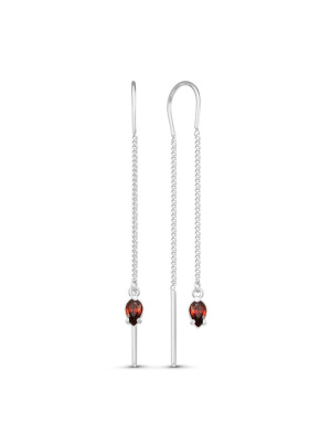 Серьги бижутерия, покрытие - серебрение, вставка - фианит (недрагоценный камень)