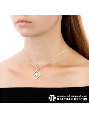 Подвеска"овен" серебро 925 пробы, покрытие - оксидирование, без вставок