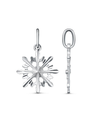 Подвеска серебро 925 пробы, покрытие - родирование, отделка - алмазная грань, без вставок